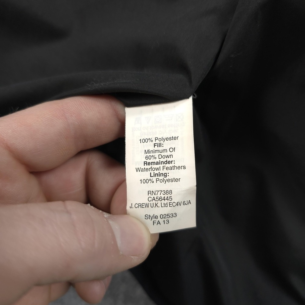 J Crew Vest Womens Small Gray Herringbone Down Puffer Quilted‎ Zip Pockets - Picture 4 of 8
